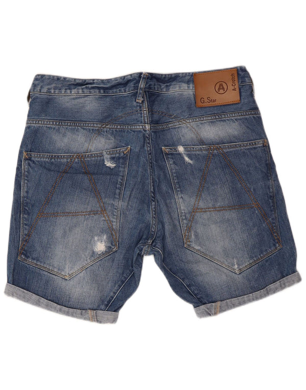 G-STAR Pantaloni scurți din denim pentru bărbați W34, mare, albastru, bumbac