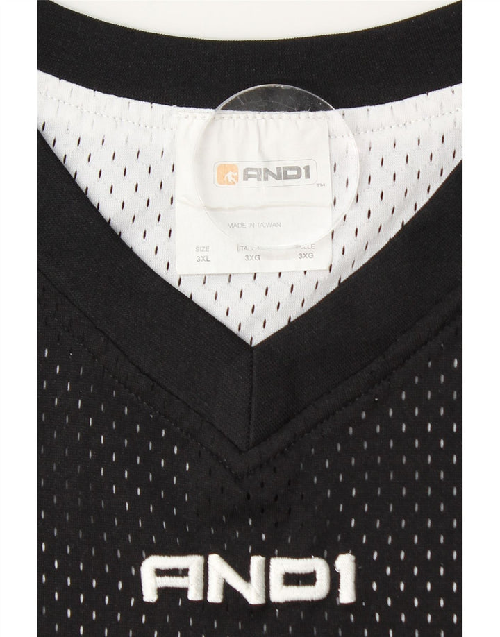 Vesta grafică And1 pentru bărbați, 3XL, poliester negru