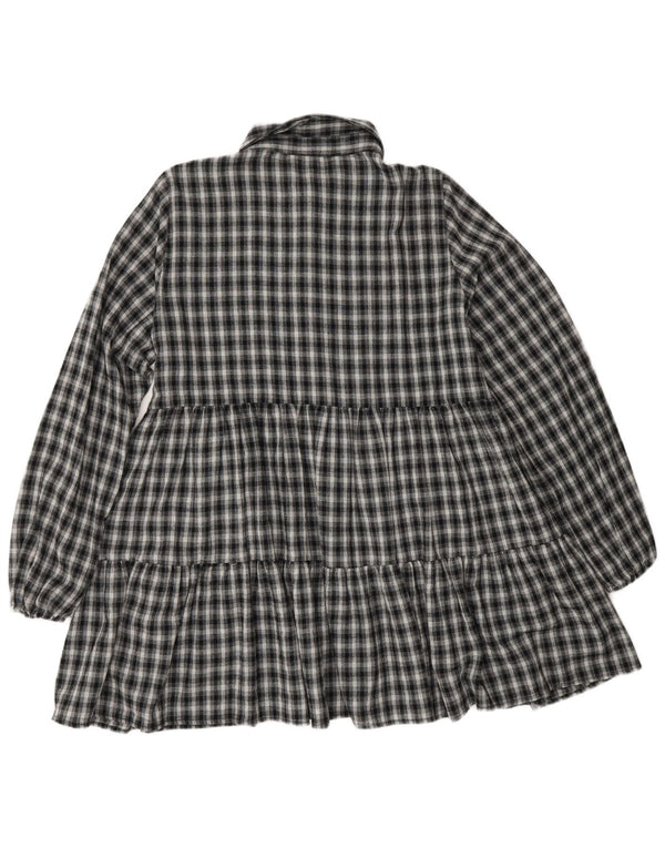 Rochie cu mâneci lungi pentru femei Zara UK 12 Medium bleumarin Check