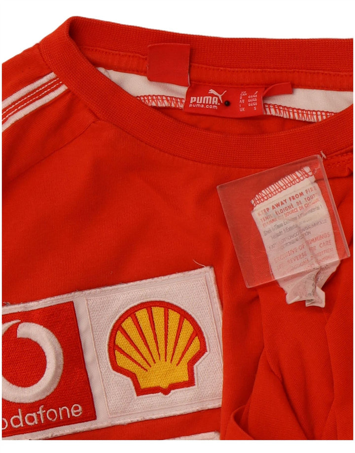 Tricou grafic PUMA Ferrari pentru bărbați Top mic, roșu, bumbac color bloc