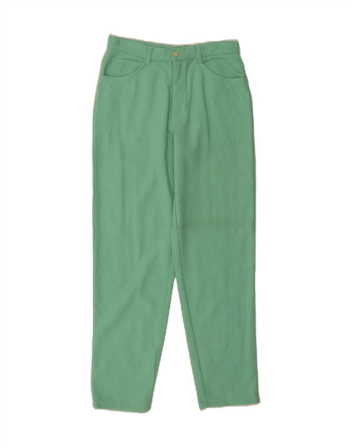 PULLOVERIA Womens Tapered Casual Trousers IT 44 Medium W28 L30 Green Wool Vintage Pulloveria and Second-Hand Pulloveria from Messina Hembry 