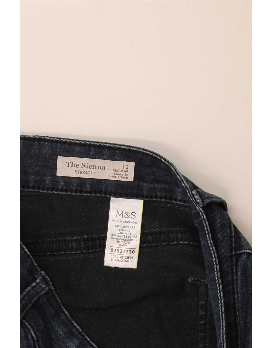 Blugi drepti pentru femei Marks & Spencer UK 12 Medium W30 L30 Bleumarin