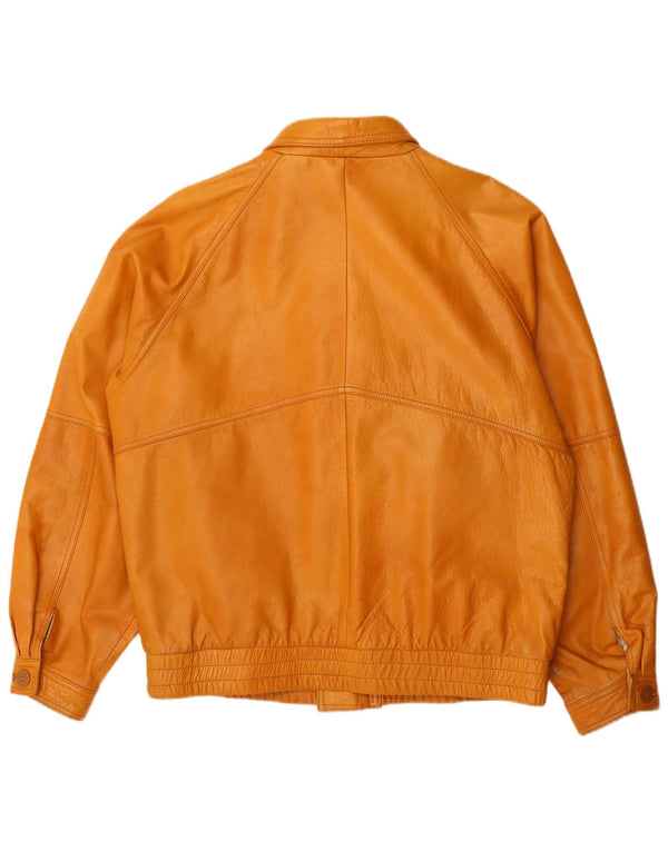 Jachetă din piele vintage pentru bărbați IT 54 2XL din piele maro