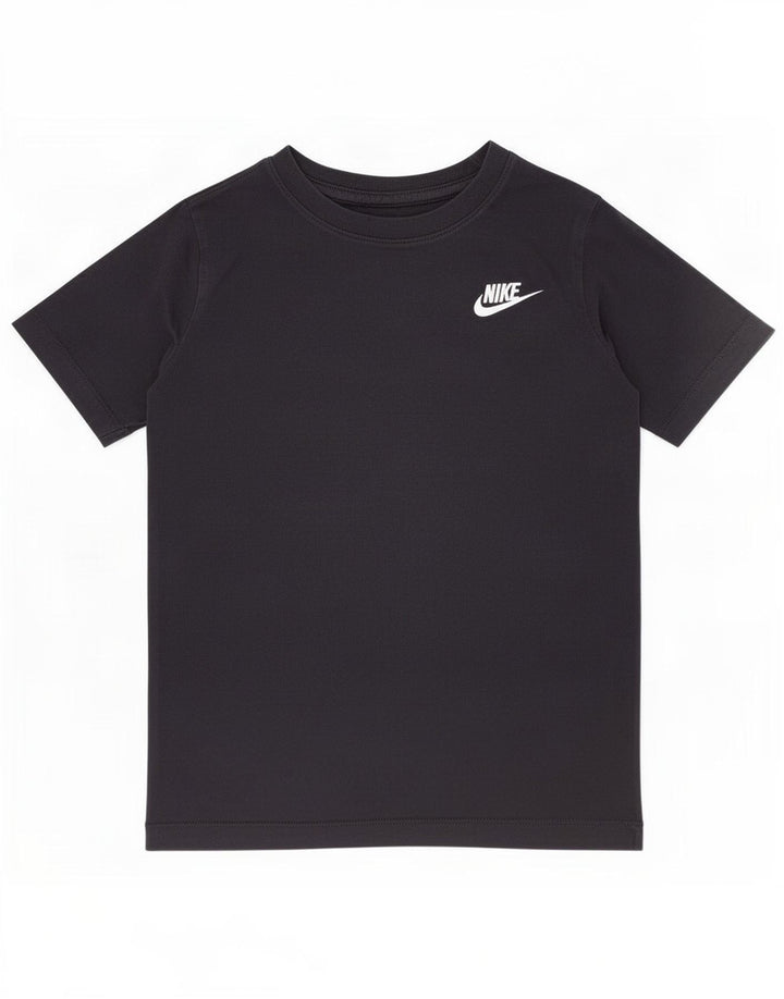 Tricou Nike pentru băieți Top 10-11 ani, mediu negru, bumbac