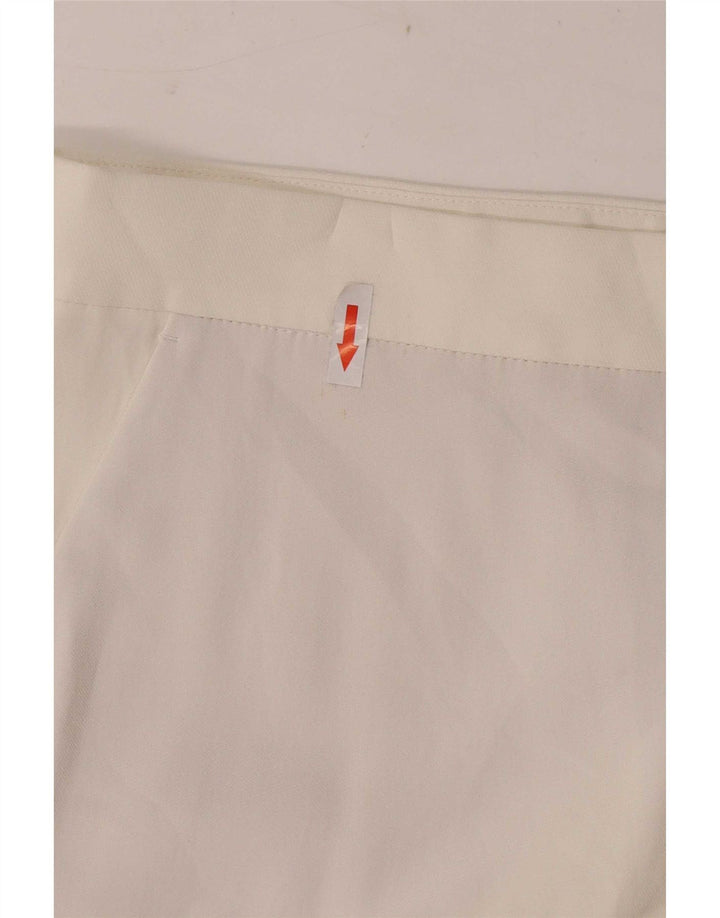 Pantaloni capri Massimo Dutti pentru femei EU 42 Large W32 L23 White Viscose