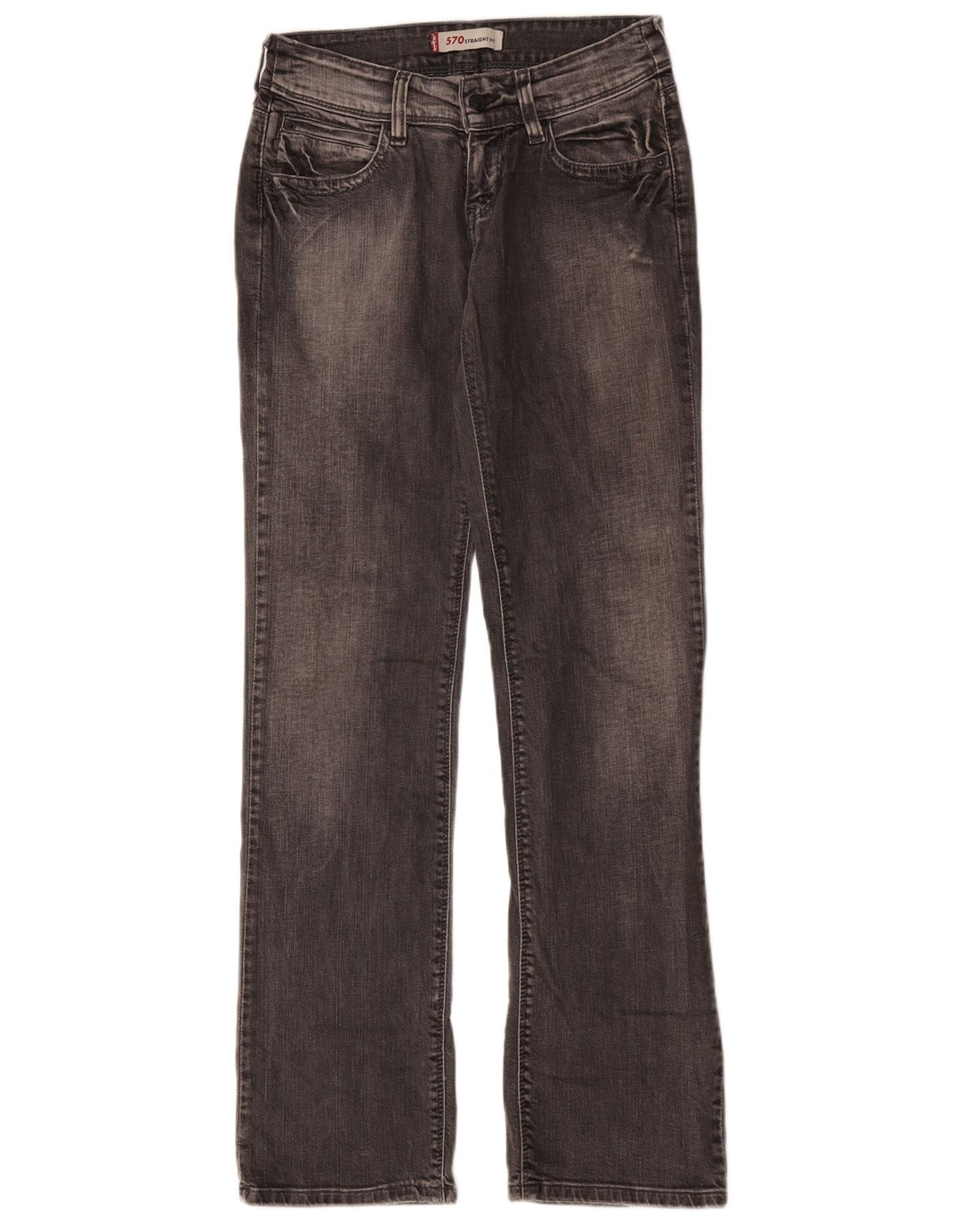 Blugi drepti 570 pentru femei Levi's W28 L31 bumbac gri