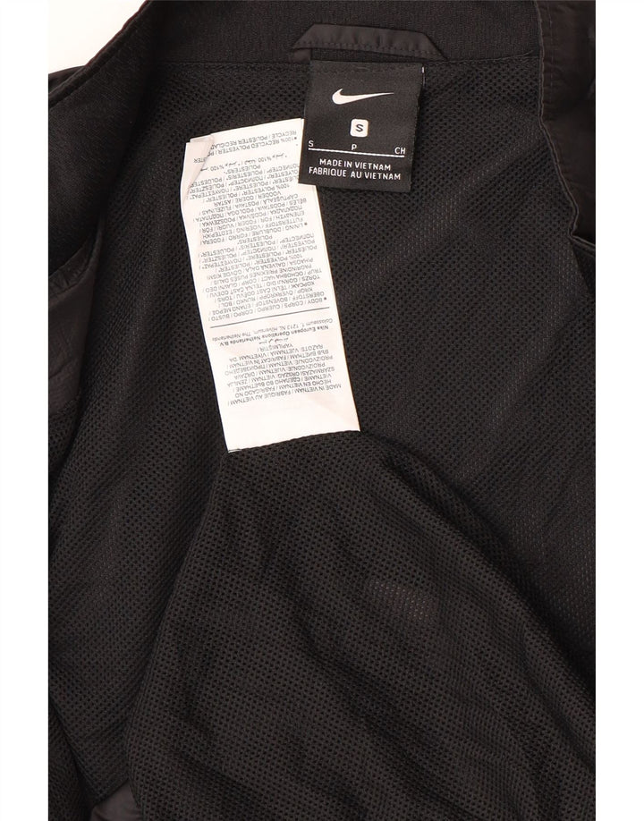 Jachetă de ploaie grafică Nike pentru bărbați, poliester negru mic
