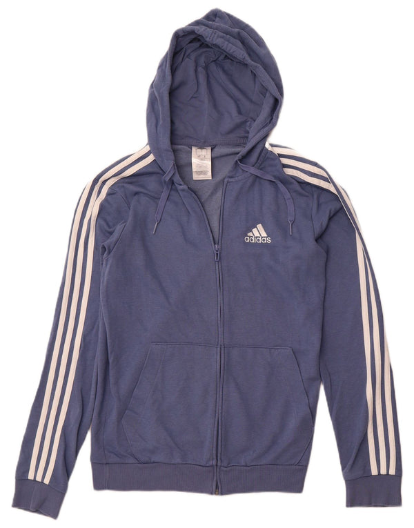 Pulover ADIDAS pentru bărbați, cu fermoar, bumbac, albastru