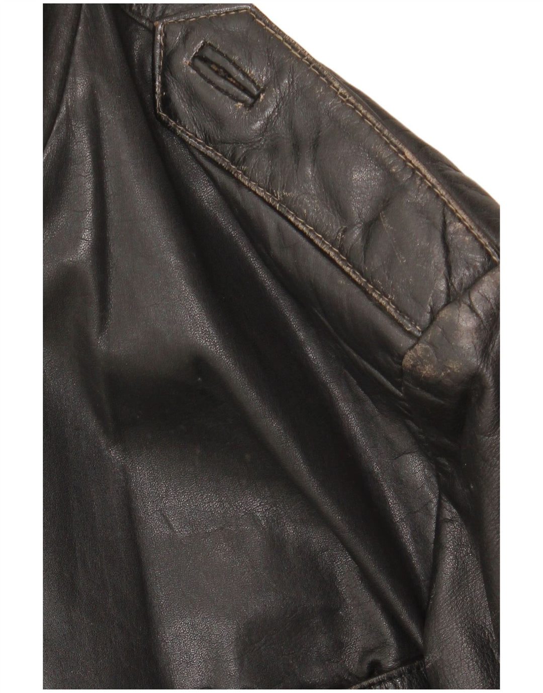 Jachetă de piele vintage pentru bărbați UK 42 XL din piele neagră