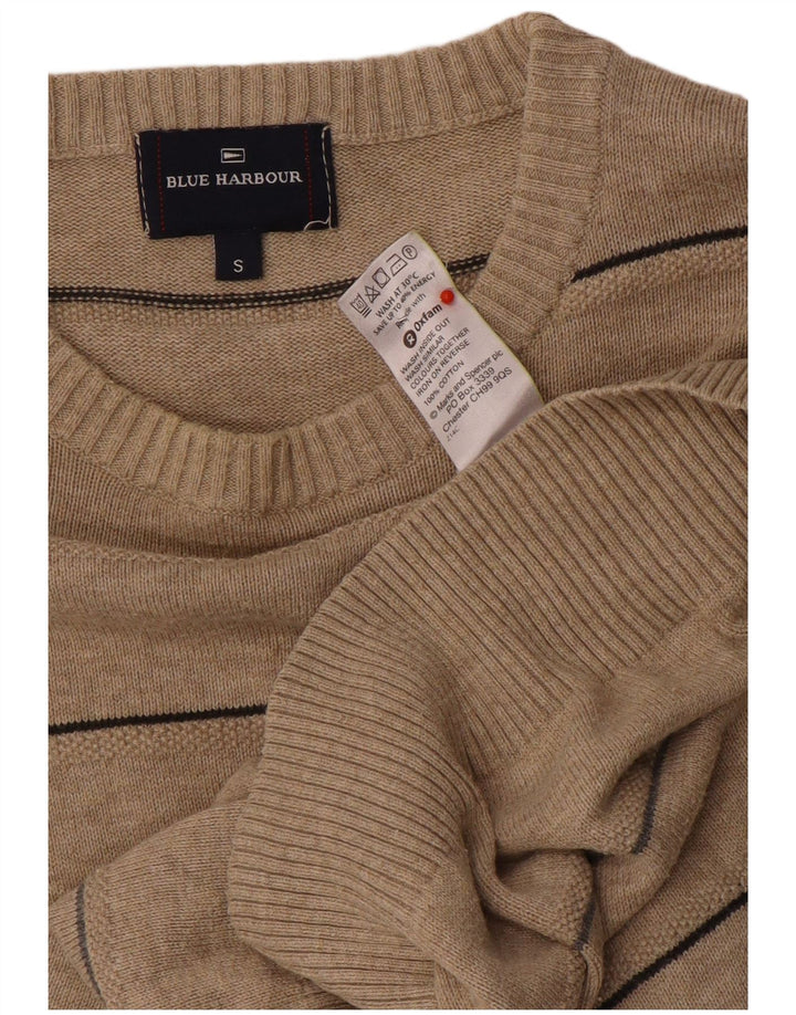 Marks & Spencer Pulover pentru bărbați, Blue Harbour, cu decolteu, mic, bej