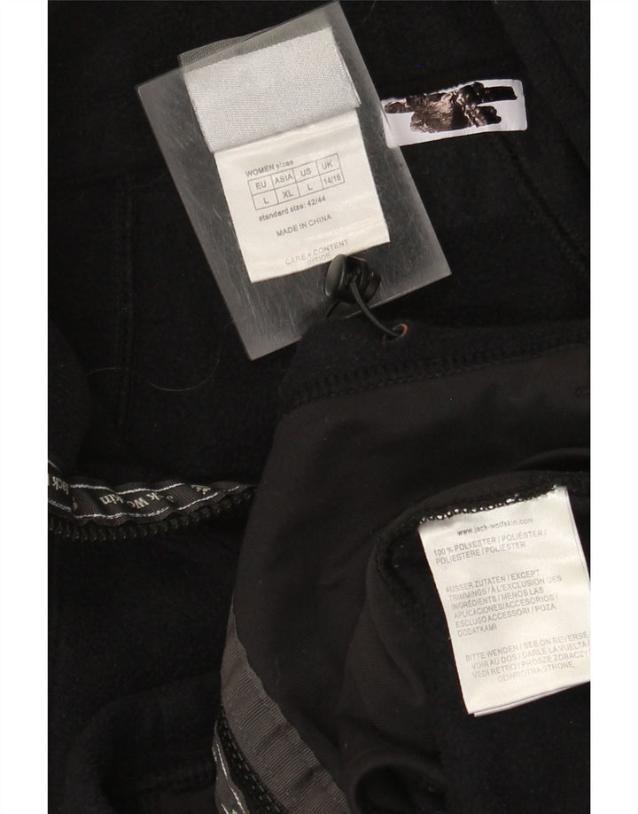 Jack Wolfskin Jachetă pentru femei Liner Fleece UK 16 Poliester negru mare