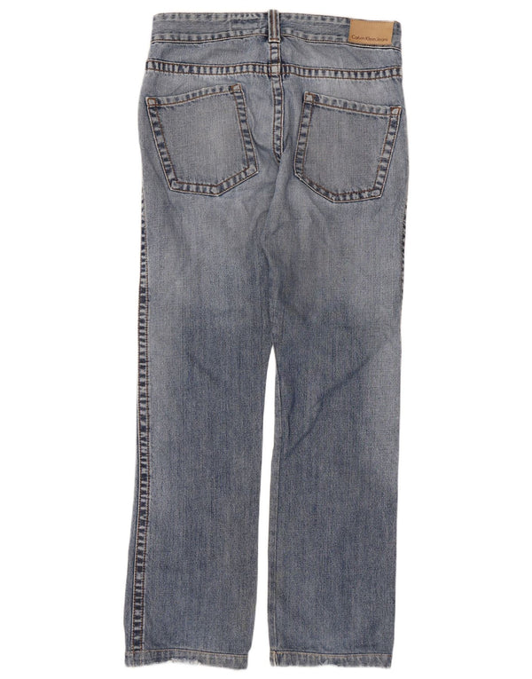 Blugi drepti pentru femei Calvin Klein W32 L31 albastru