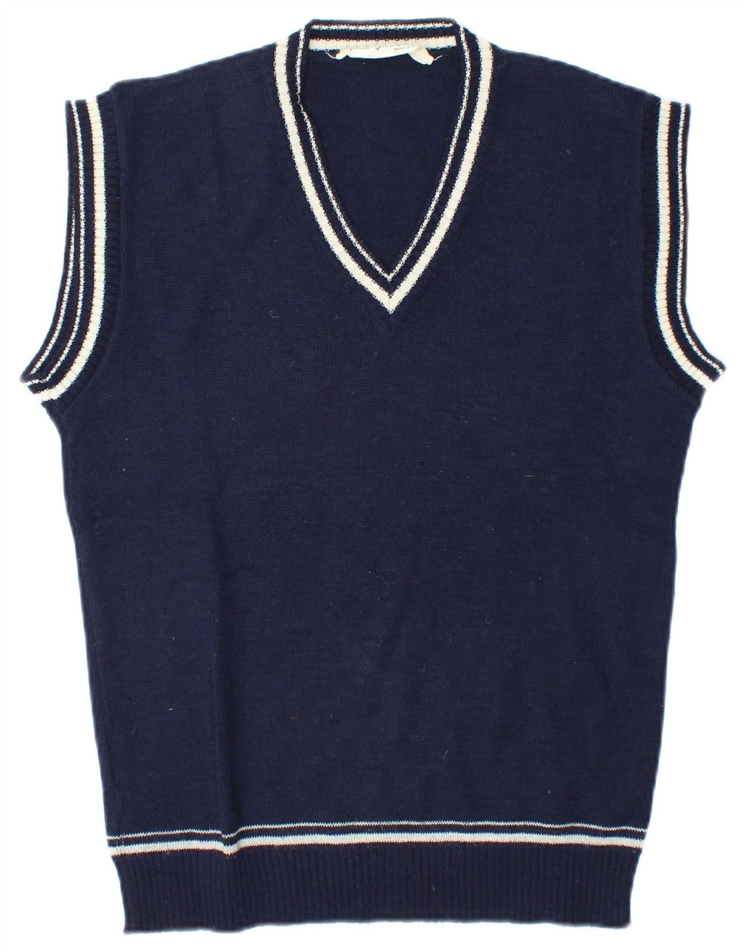 Vintage Mens Vest Tank Top Mediu Bleumarin
