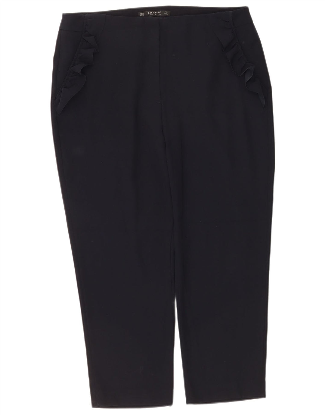 Pantaloni tăiați conici pentru femei Zara L30 L25 Poliester bleumarin