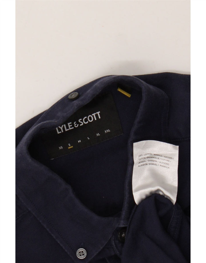 Cămașă pentru bărbați Lyle & Scott Bumbac bleumarin mic