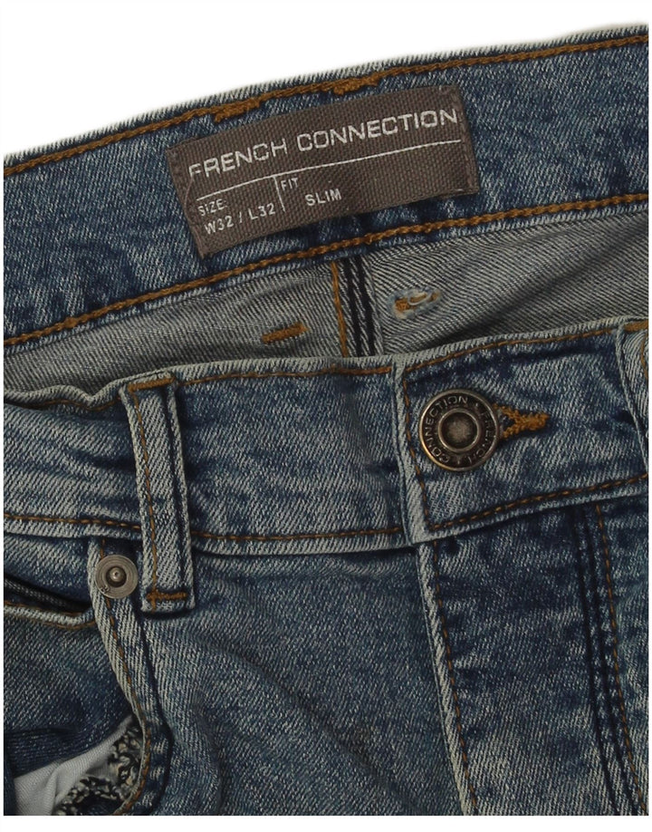 Blugi slim pentru bărbați French Connection W32 L32 Bumbac albastru
