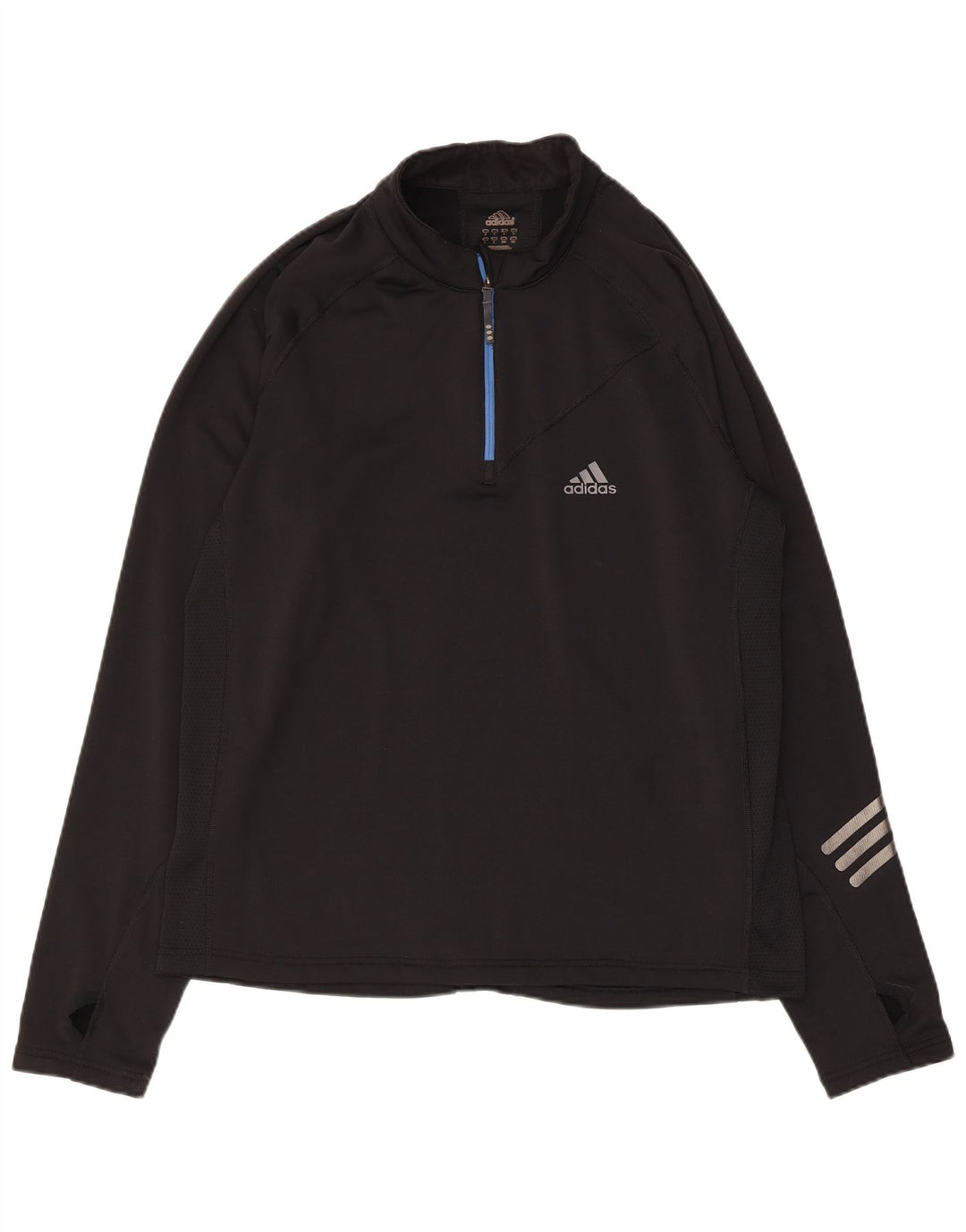 Pantalon de trening Adidas pentru bărbați, cu fermoar, gât, poliester, negru
