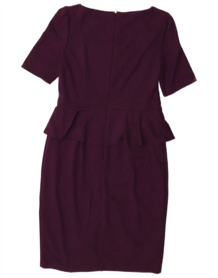 MARKS & SPENCER Rochie peplum pentru femei UK 14 Poliester violet mediu