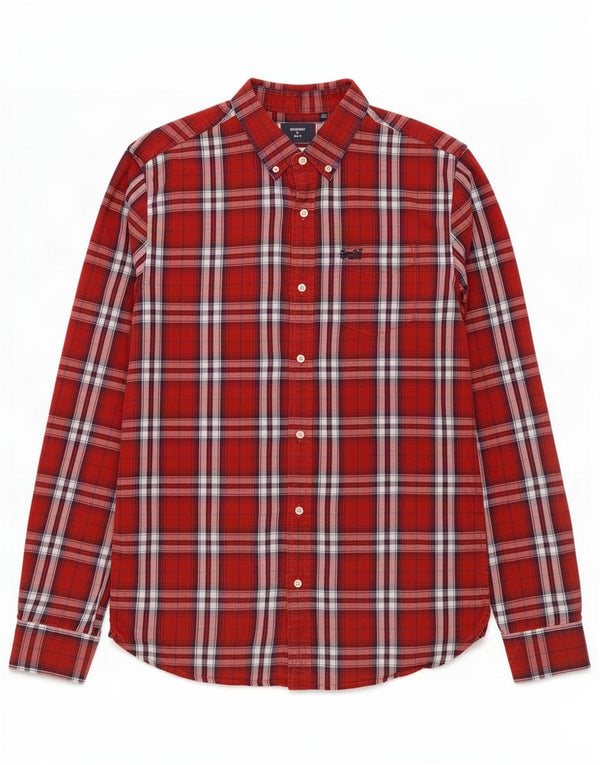 Superdry Mens Flannel Shirt Medium Red Check Cotton
