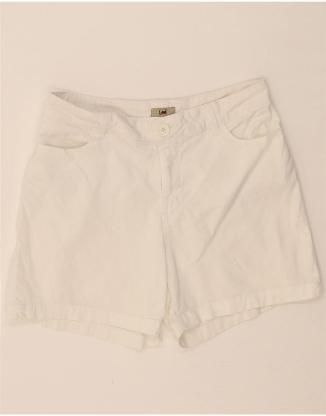LEE Womens Casual Shorts US 12 Large W32 White Cotton Vintage Lee and Second-Hand Lee from Messina Hembry 