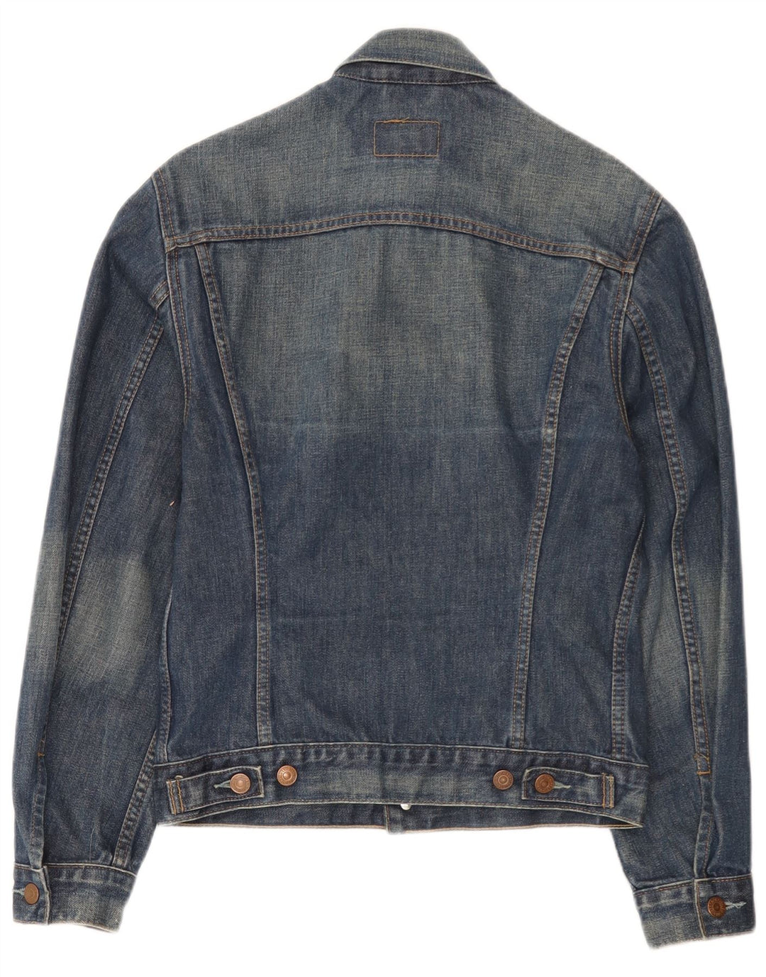 Jachetă de blugi pentru băieți Levi's 11-12 ani, bumbac albastru mediu