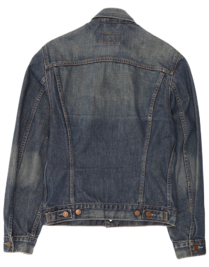 Jachetă de blugi pentru băieți Levi's 11-12 ani, bumbac albastru mediu