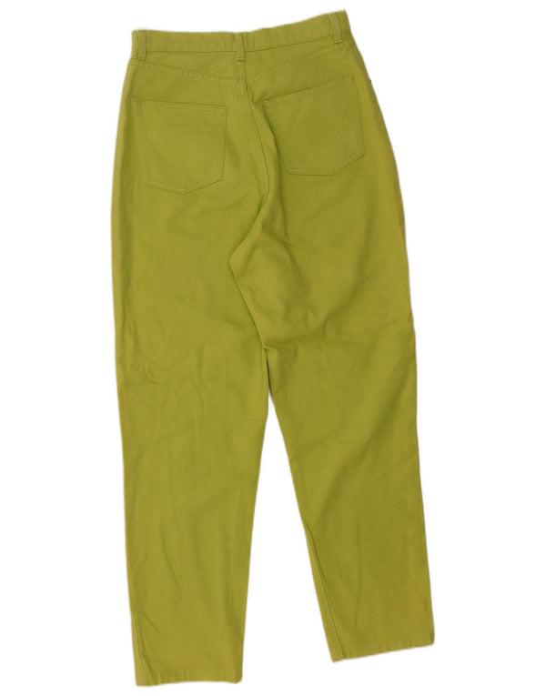 Jaeger Blugi conici cu talie înaltă pentru femei UK 10 Mici W26 L38 Bumbac verde