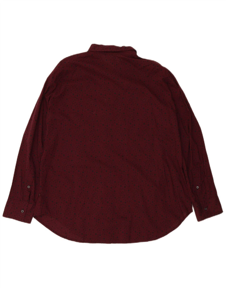 Cămașă pentru femei cu model abstract BENETTON UK 18 XL Bordeaux