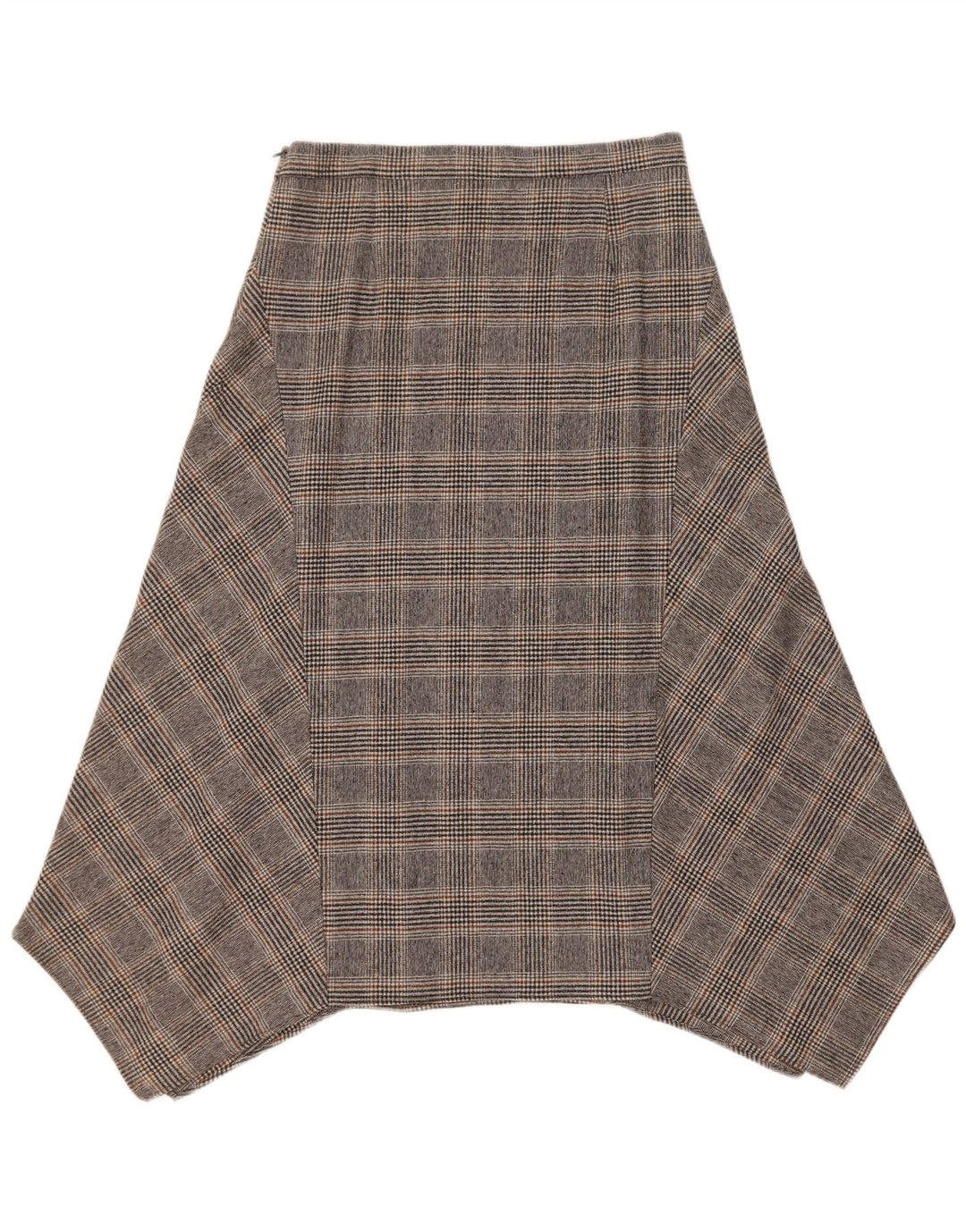 Fusta asimetrică pentru femei Massimo Dutti EU 40 Medium W30 Lână cu carouri gri