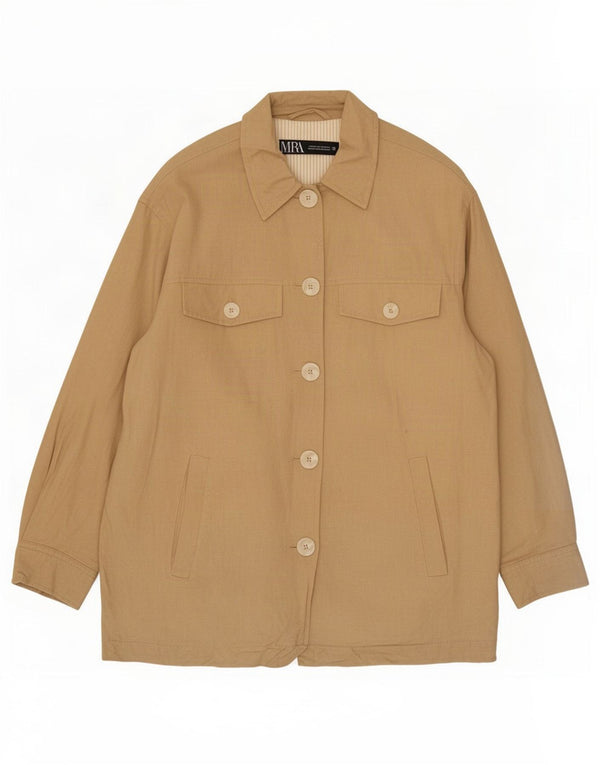 Bomber supradimensionat pentru femei Zara UK 6 XS Bej, viscoză