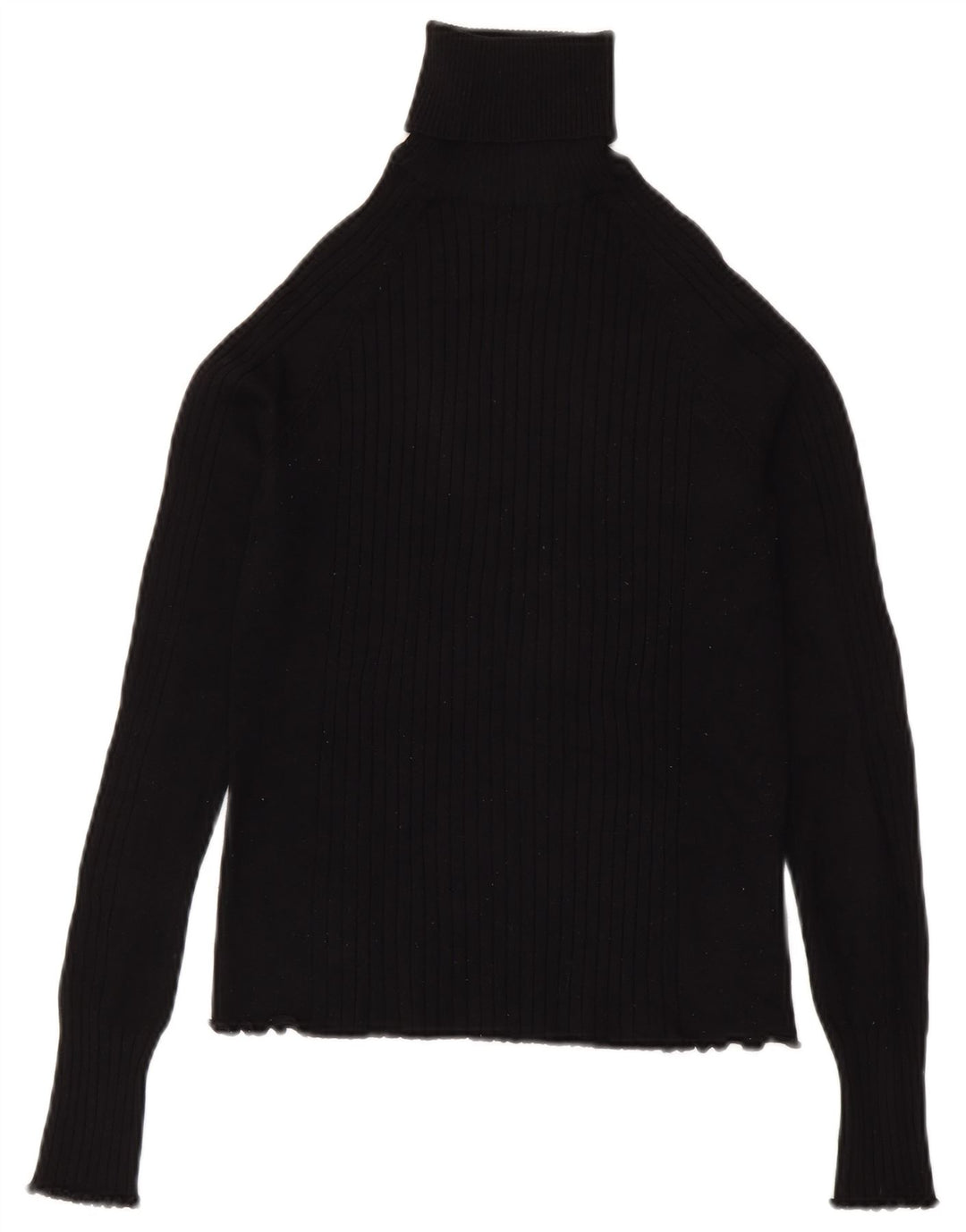 Pulover pentru femei cu gât rulat Zara UK 8 mic, negru, viscoză