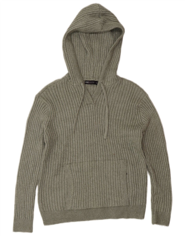 Pulover cu glugă pentru femei Marks & Spencer UK 14 Poliester verde mediu