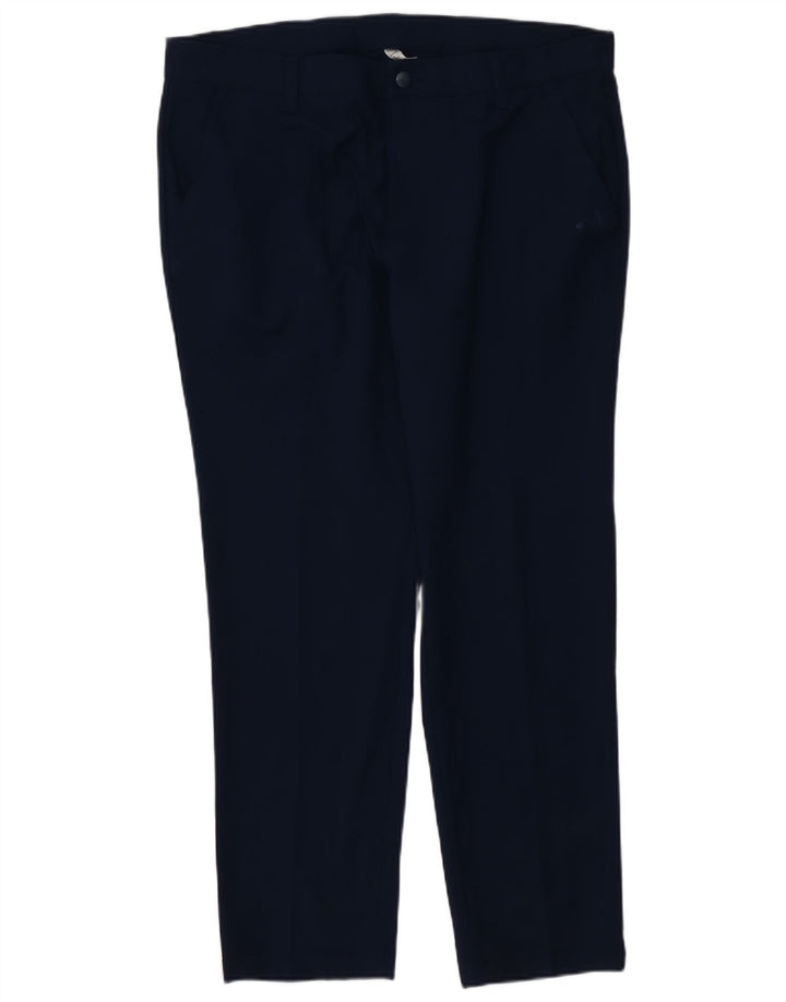 Pantaloni chino drepți ADIDAS pentru bărbați W36 L30 poliester bleumarin
