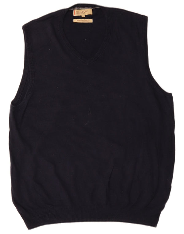 Marks & Spencer Vestă pentru bărbați Tank Top mare din bumbac bleumarin