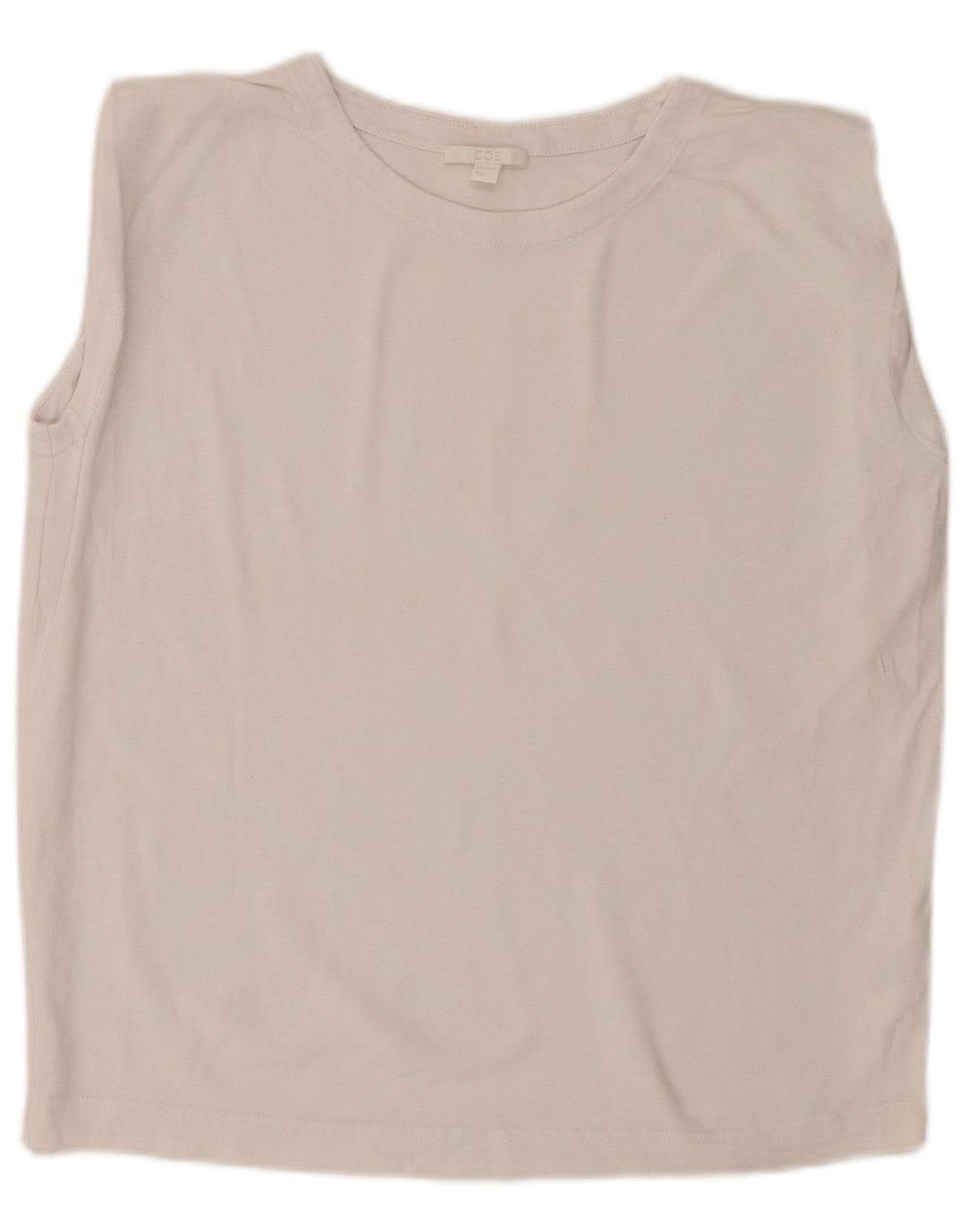 Cos Womens Oversized Vest Top UK 6 XS Bumbac alb