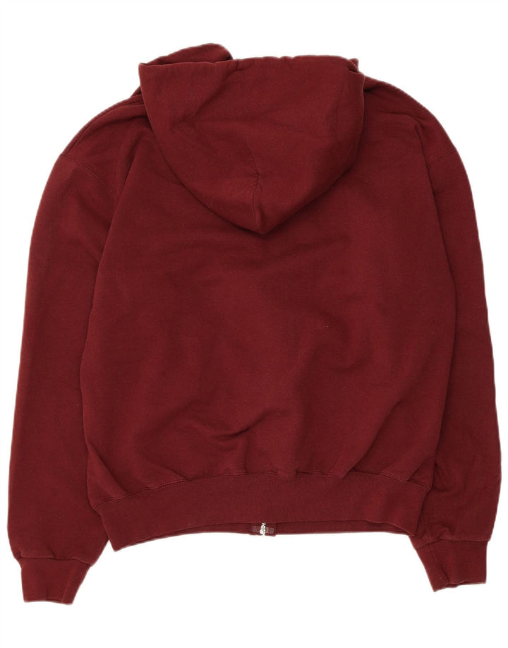 Pulover cu capotă cu fermoar și grafic Champion pentru femei UK 14 Maroon mediu