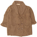 Pulover cardigan supradimensionat pentru femei Zara UK 14 maro mediu acrilic