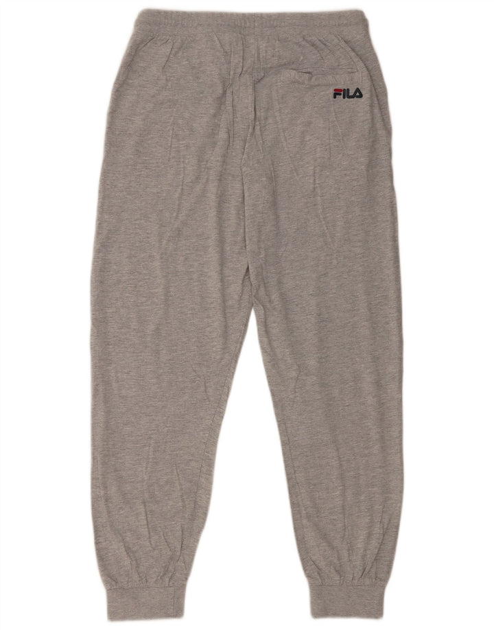Pantaloni de trening Fila pentru bărbați Joggeri mari, gri bumbac
