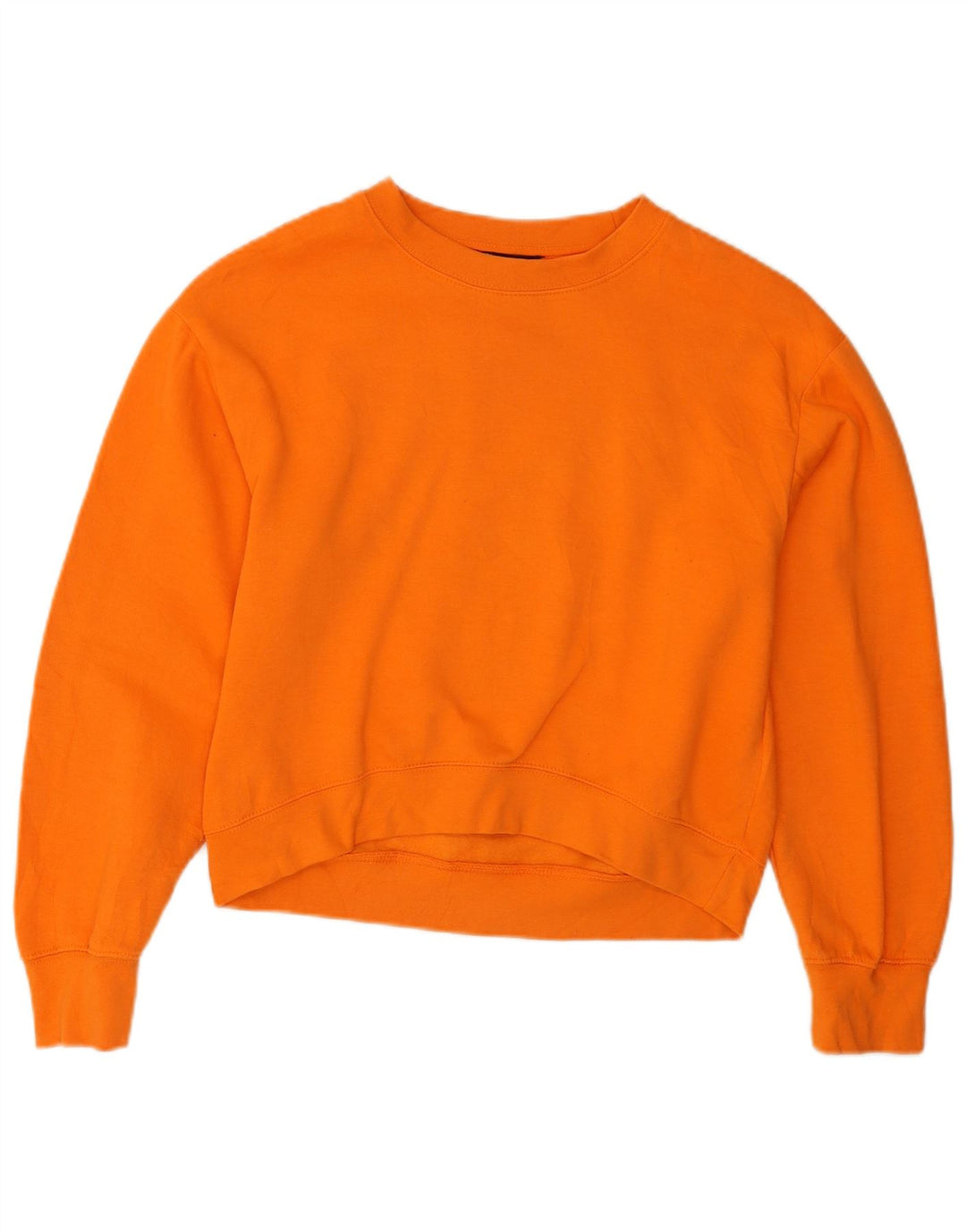 Pulover oversize Crop pentru femei Zara UK 10 Poliester portocaliu mic