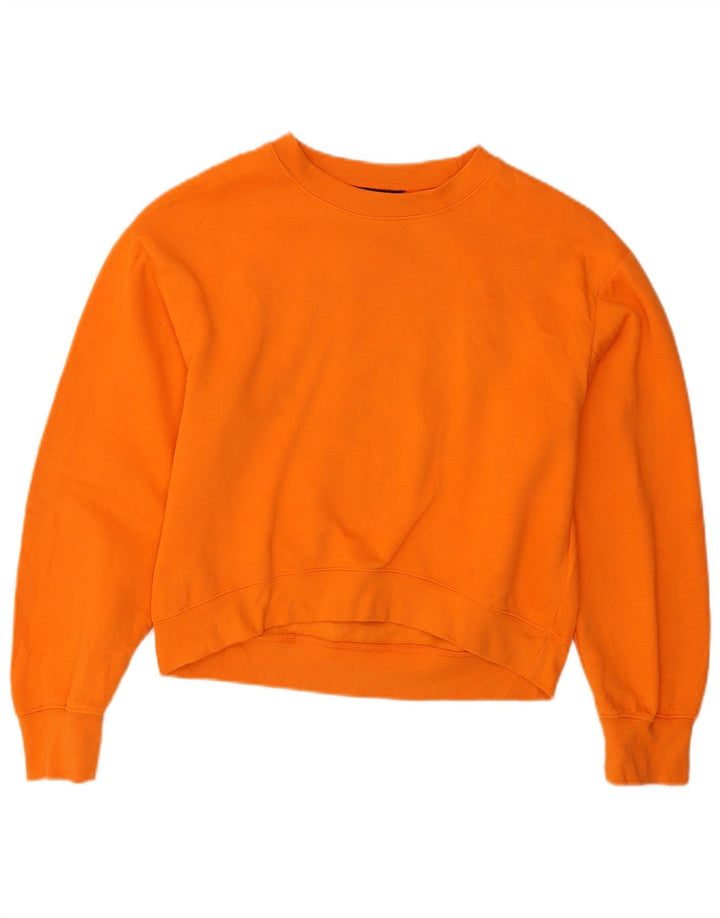 Pulover oversize Crop pentru femei Zara UK 10 Poliester portocaliu mic