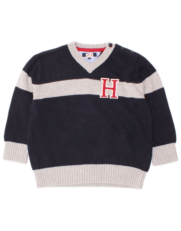 Pulover cu decolteu în V Tommy Hilfiger pentru copii, 18-24 luni, bleumarin