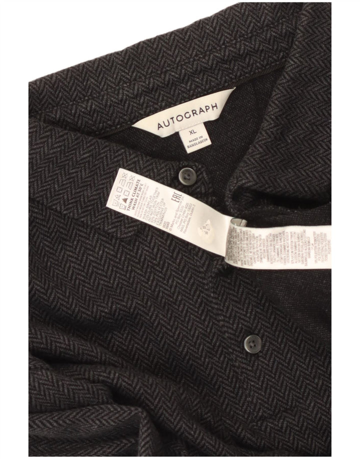 Cămașă cu pulover pentru bărbați Marks & Spencer, XL, negru, bumbac