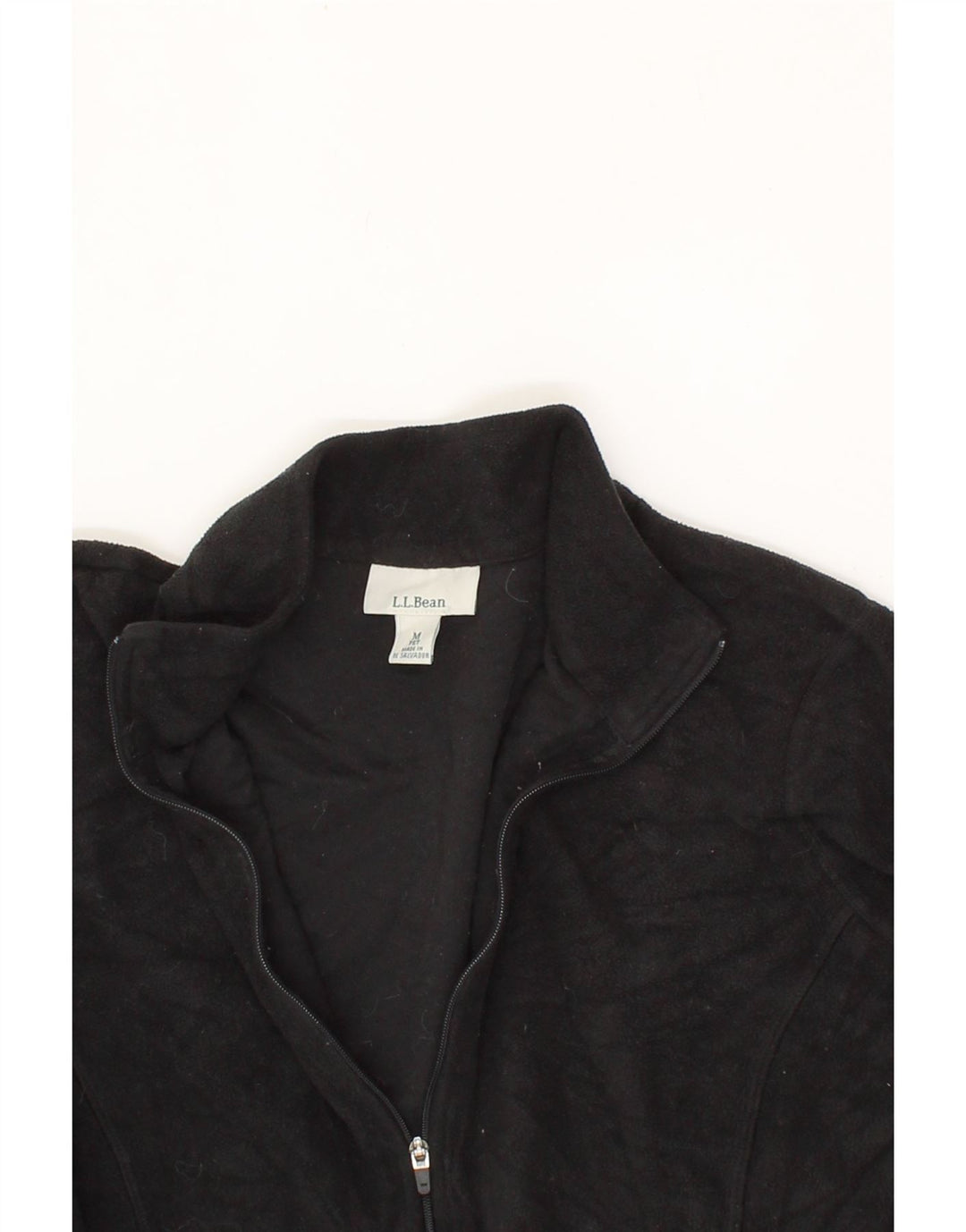 L.L.BEAN Womens Fleece Jacket UK 14 Medium Black Polyester Vintage L.L.Bean and Second-Hand L.L.Bean from Messina Hembry 