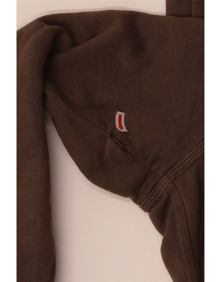 Pulover Nike pentru bărbați, cu fermoar, bumbac maro mediu
