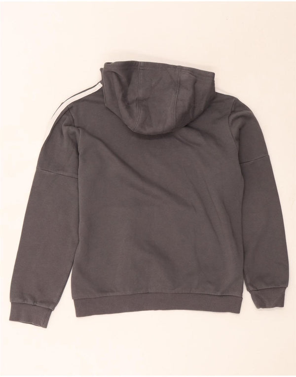 Adidas Boys Three Stripes Graphic Hoodie Pulover 11-12 ani bumbac gri
