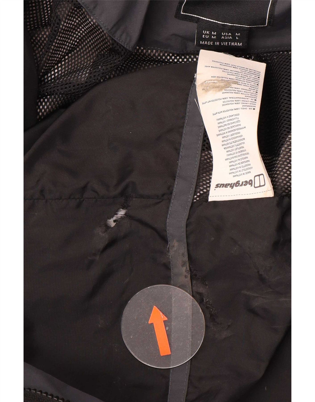 Jachetă de ploaie pentru bărbați Berghaus UK 38 Medium Black Poliester