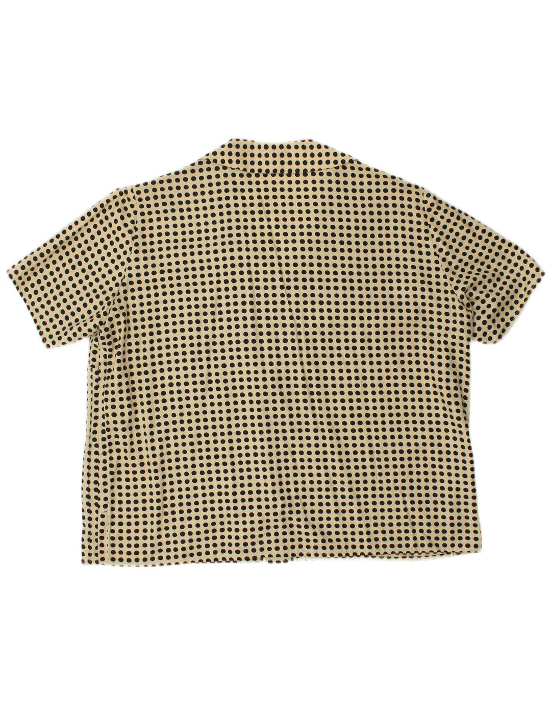 Bluză cămașă supradimensionată pentru femei VINTAGE UK 14 Medium Yellow Spotted