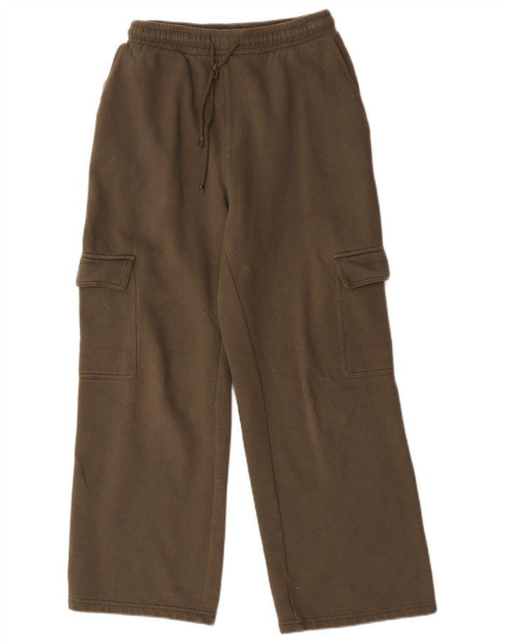 Pantaloni de trening cargo pentru femei Zara UK 12, bumbac mediu kaki