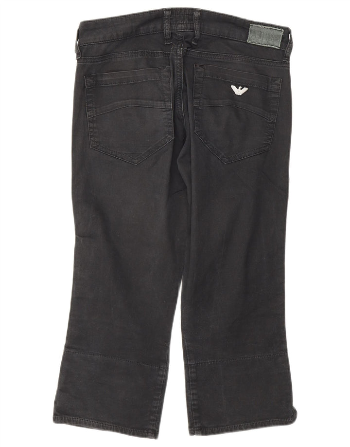 Pantaloni Capri pentru femei Armani L27 L20 bumbac gri