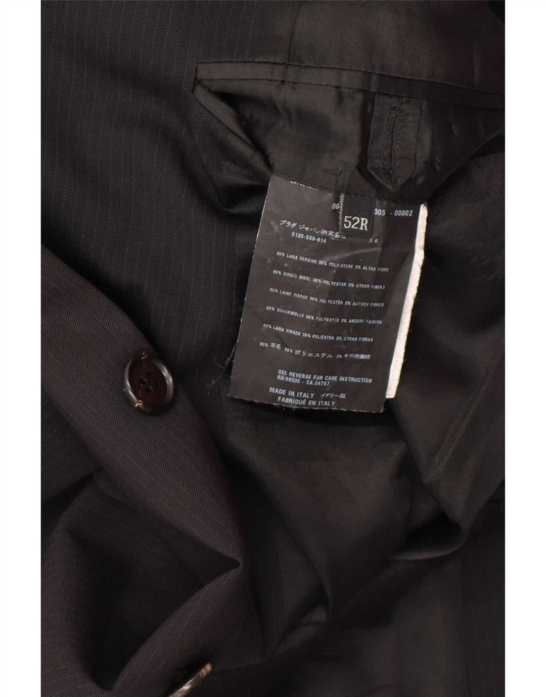 Costum pentru bărbați PRADA, 3 nasturi, 2 piese IT 52 XL W34 L30 Negru Clasic